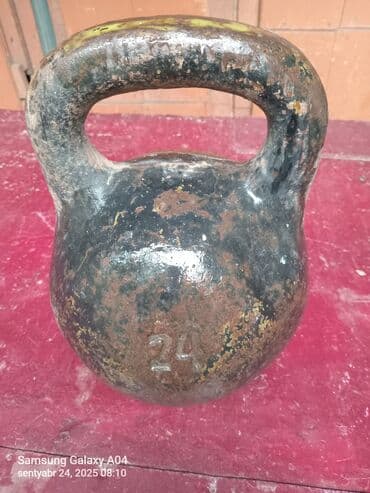 boks aparatı qiyməti: Kettlebell (girya) – 24 kq - Korpus: tökmə metal - Üzərində “24” — 1