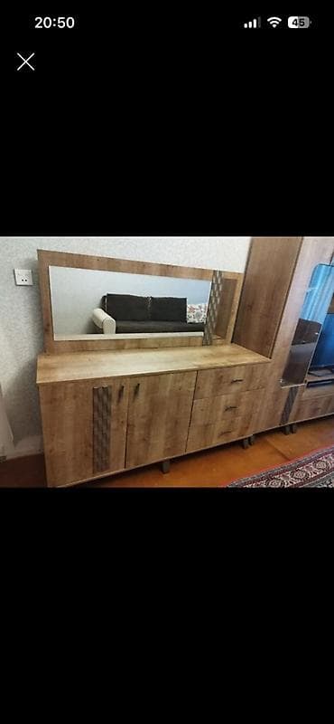 Комоды: Güzgülü komod – qonaq otağı üçün dəbli və funksional mebel - — 2