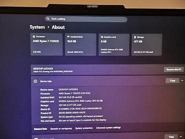 İşlənmiş ASUS TUF Gaming, 15 ", AMD Ryzen 7, 512 GB — 2