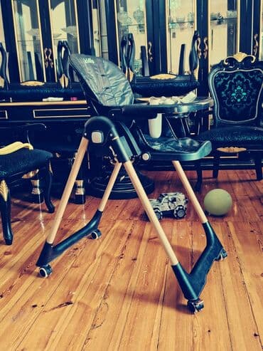 столик для автокресла: Uşaq yemək stulu – Kidilo - Rəng: qara oturacaq və masa, bej rəngdə — 2