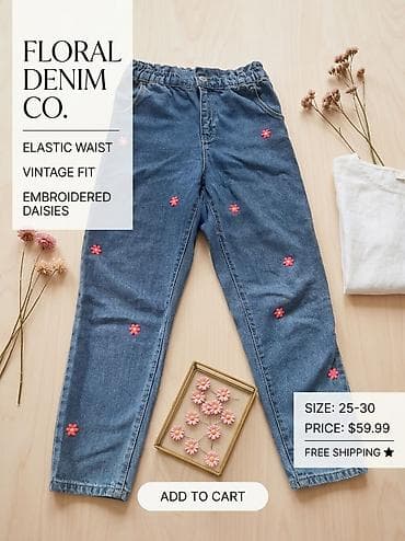 Джинсы и брюки: Qızlar üçün jeans şalvar - Material: klassik mavi denim - Model — 1