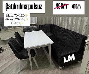 mətbəxt masa: Mətbəx dəsti Qiymət : 410₼ Divan:1.20x1.70. Masa 70x1.20 — 1