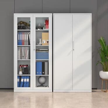 шкаф для документов с замком: Metal ofis dolabı – 2 modellə - Material: möhkəm metal konstruksiya — 1