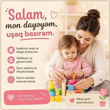 Uşaq baxımı xidməti - Sevgi və diqqətlə peşəkar qayğı - Təhlükəsiz və