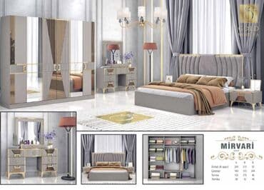 masallı mebel magazalari: İkinəfərlik çarpayı, Dolab, Termo, 2 tumba, Yeni — 1