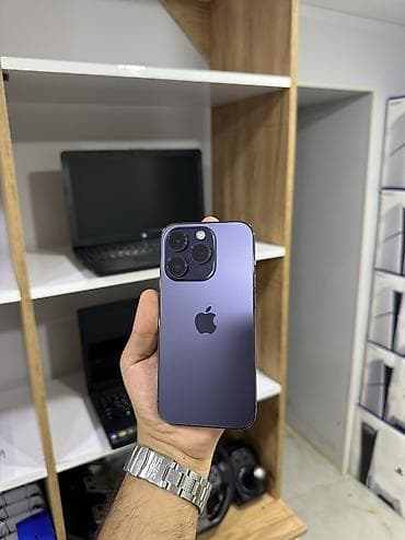 iphone xs pro max: IPhone 14 Pro, 128 GB, Deep Purple, Hissə-hissə ödəniş — 1
