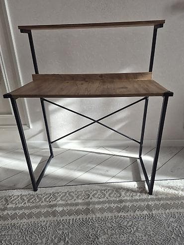 polkalar yigilmasi: Düz masa, Stulsuz, Polkalı, Siyirməsiz, Metal — 3