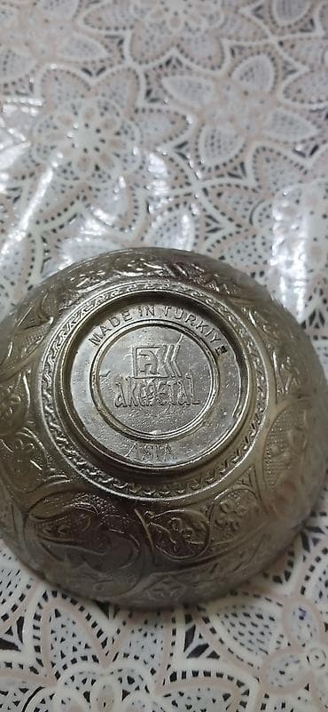 tekerden gul qabi: Kasalar, 1 əd, rəng - Gümüşü, Metal, Türkiyə — 1