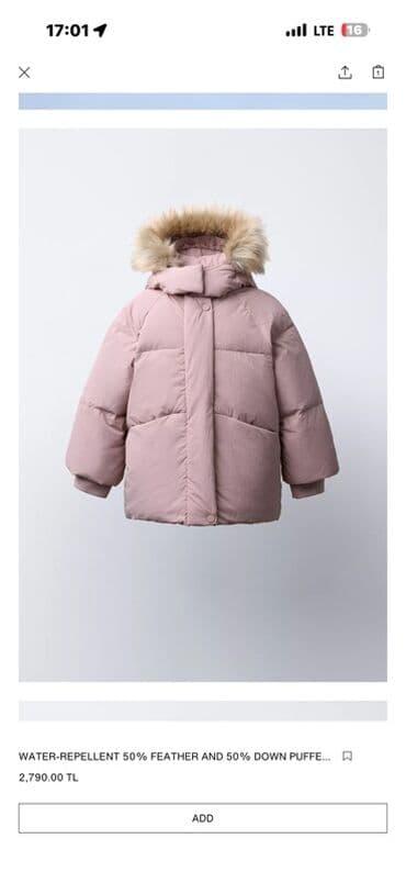 Puxovik kurtka, Zara