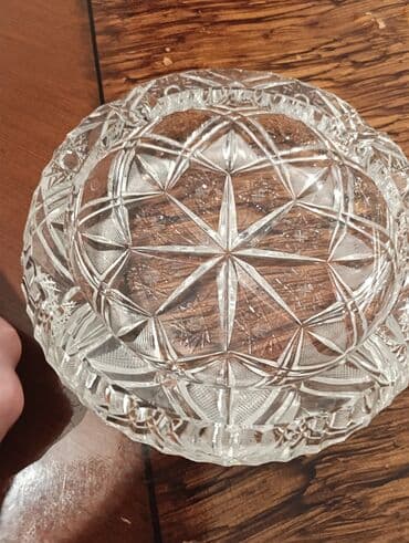 meyve ağacları: Kəsma naxışlı şüşə/qədimi üslubda kristal külqabı Çexiya - Material — 2