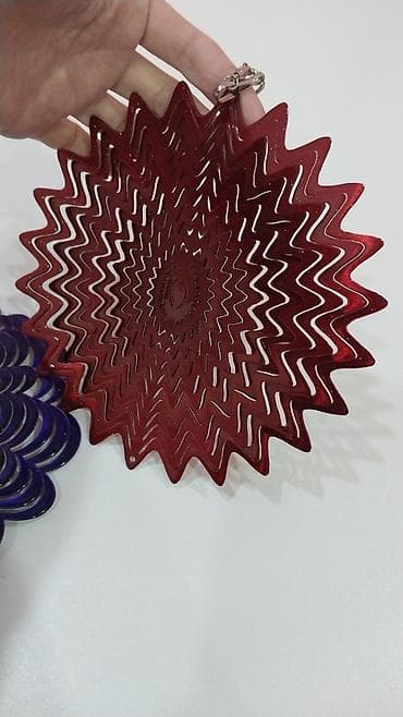 Şamdanlar: Metall külək fırlanan bəzəklər (2 ədəd dəst) - Material: nazik — 3