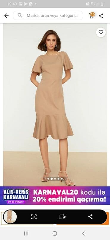 hicab geyimləri: Bej don satilir 1 defe fotosessiya geyinilib 2 saatligina eynide — 3