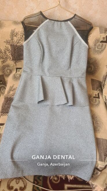 dest paltar: Qadın paltarı – kokteyl/axşam modeli - Rəng: gümüşü-boz, xırda — 5