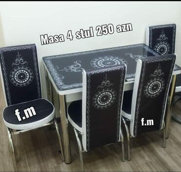 mətbəxt stol: Mətbəx üçün, Yeni, Açılan, 4 stul — 2