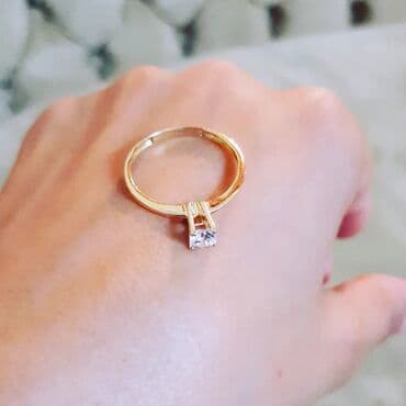 tək qaş: Nişan, Üzük, Sarı qızıl, 585 Əyar — 5