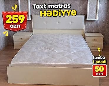 Klassik dizaynlı iki nəfərlik çarpayı dəsti. Məhsul təsviri: - Geniş