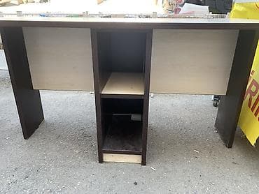 купить компьютерный стол бу: Прямой стол, С полками, С выдвижными ящиками, МДФ, Без гарантии, Нет кредита — 1