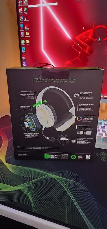 Qulaqcıqlar: Yeni Simsiz (Bluetooth) Qulaqcıqlar, Razer, rəng - Ağ — 2
