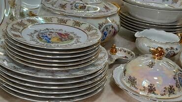 Qab-qacaq və mətbəx ləvazimatları: Nahar dəsti, Farfor, 6 nəfərlik, Çexiya — 5