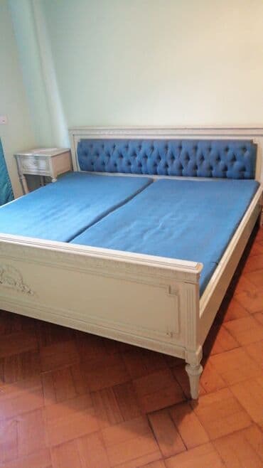 белая мебель в стиле прованс: İkinəfərlik çarpayı — 3