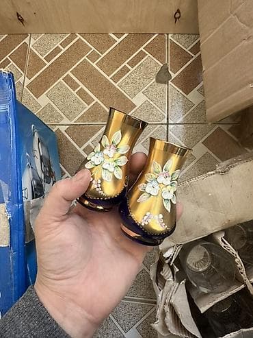 murebbe qablari: Rümkalar, rəng - Qızılı, Şüşə, 2 ədədli dəst — 1