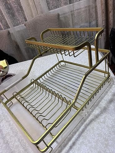 Mətbəx aksesuarları: İkimərtəbəli qab-qacaq quruducu rəf Sushilka 60 azn alinib. Yeni deil — 1