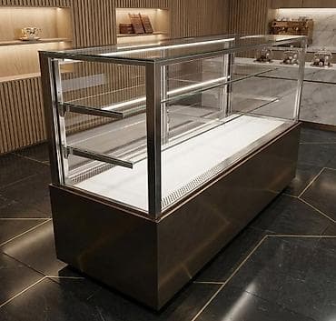 Şüşə vitrin soyuducu – premium sinif - Material: paslanmayan polad