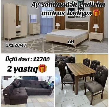Yataq dəsti+divan+masa dəsti Çatdırılma + quraşdırılma şəhər daxili — 1