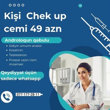 tretinoin krem haqqinda: Kişi Check-up paketi – cəmi 49 AZN Paketə daxildir: - Androloqun — 1