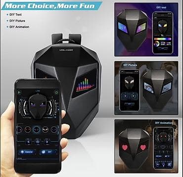 birlink: Crelander LED Knight Backpack – smart LED ekranlı, futuristik dizaynlı — 3