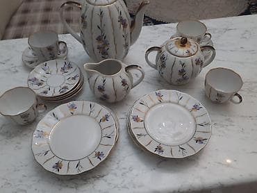 sud separatoru: Çay dəsti, rəng - Ağ, Farfor, 6 nəfərlik — 2