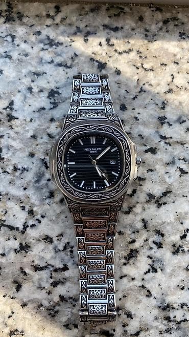 dini saat: Saat: Patek Philippe üslublu, gravürlü metal qol saatı Xüsusiyyətlər — 4
