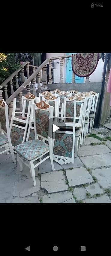 qapi otaq: Qonaq otağı üçün, Qatlanmayan, rəng - Ağ Stul — 1