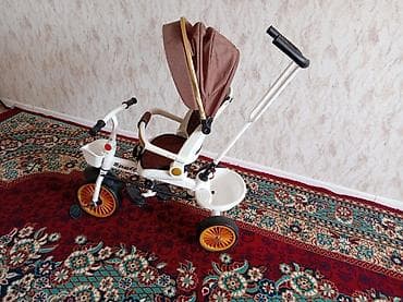 velosiped 3 tekerli: Uşaq üçtəkərli velosipedi – valideyn idarəetmə tutacağı ilə — 4