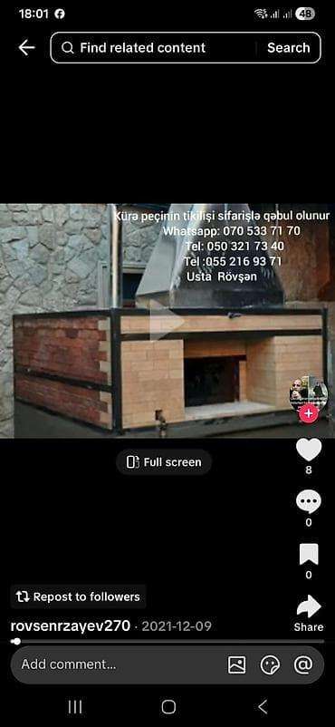 gemide fehle isi: Kürə PEÇİNİN TİKLİŞİ — 7