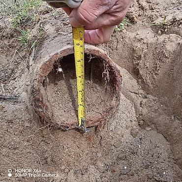 Metal boru parçası – iri diametrli 2 ədəd 20 metrlik bütöv turbadır