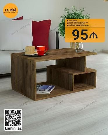 Düz masa, Açılmayan, Təkərsiz, Teksturalı laminat, Zəmanətsiz, Pulsuz quraşdırılma — 1