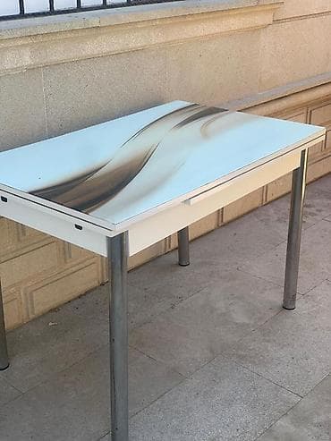 metbex stolu: Mətbəx masası, Açılan, Şüşə, Dördbucaq masa — 2