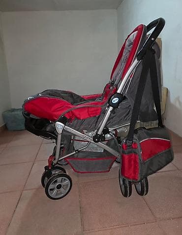 baş ortuyu: Uşaq arabası – “My Baby” brendi, qırmızı/boz rəng. Xüsusiyyətlər: - 3 — 5