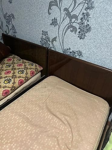 tek kravat: Tək nəfərlik taxta çarpayı və döşək dəsti bir ededi 50 manata - Ölçü — 3