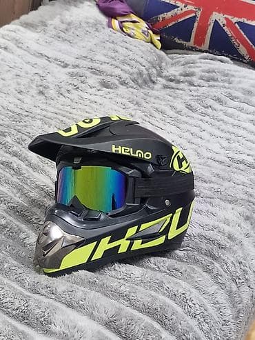 yumze matoru: HELNO off-road/endurо kaskı + aynalı qoruyucu eynək dəsti - Növ — 3