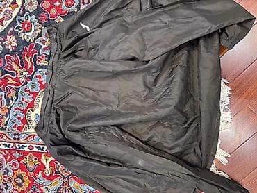 Kişi geyimləri: Unisex küləkkeçirməz üst geyim dəsti - Rənglər: göy və qara - — 2