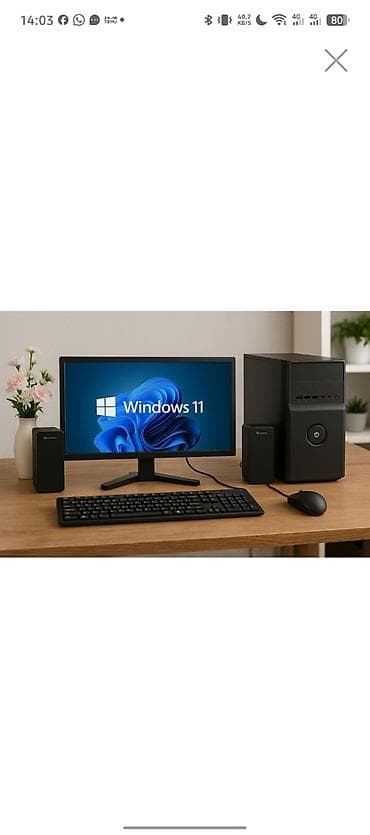 Tərkib: - Sistem bloku (qara korpus, ön paneldə USB portları və güc