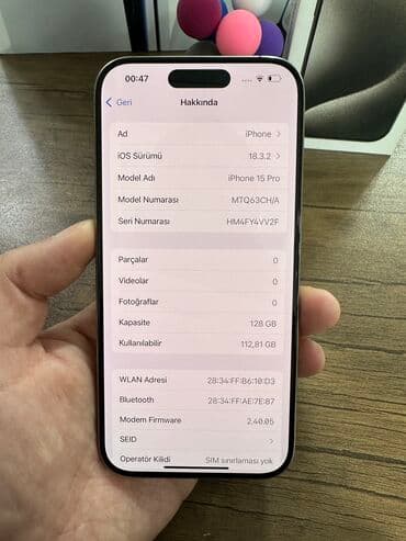 telefon case: IPhone 15 Pro, 128 GB, Natural Titanium, Sənədlərlə, Zəmanət, Face ID — 6