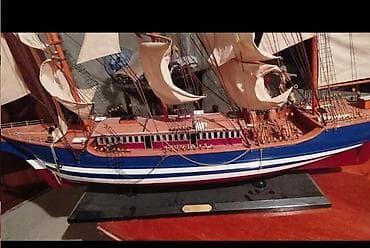 Kitablar və jurnallar: Əl işi yelkənli gəmi maketi - Tam əl işi, yüksək detallı yelkənli — 2