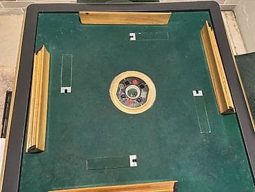 idman daşları: Avtomatik okey masası - Dördkünc oyun səthi, yaşıl keçə örtük - — 1