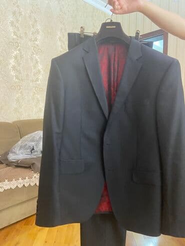 kişi ucun klassik qara kostyum: Kostyum, Demisezon, Emiland, 3XL, rəng - Qara — 2