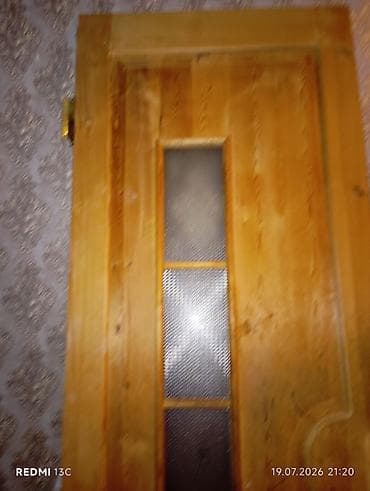 taxta qapi temiri: Məhsul: Şüşəli taxta otaq qapısı - Material: təbii ağac (şpon deyil) — 4