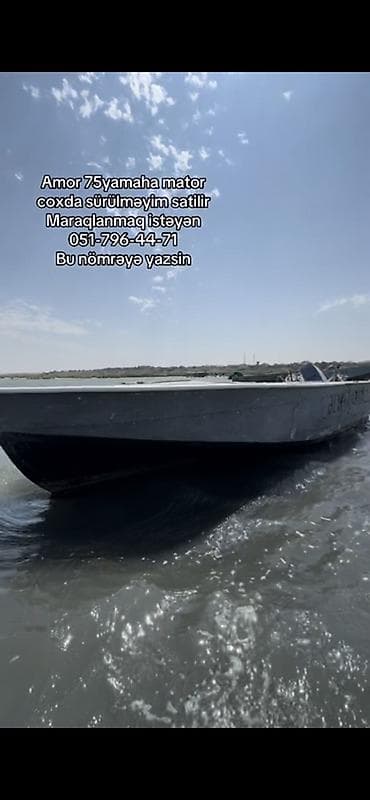 49 kub motosiklet: Satılır: Yamaha 75 at güclü asma kater motoru ilə alüminium qayıq - — 2