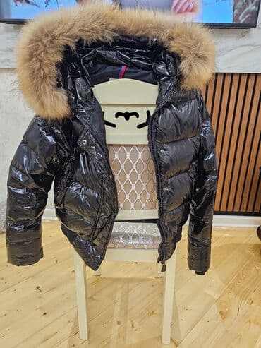 uşaq slansları: Moncler uşaq şişmə qış gödəkçəsi - Rəng: qara, parlaq faktura - — 1